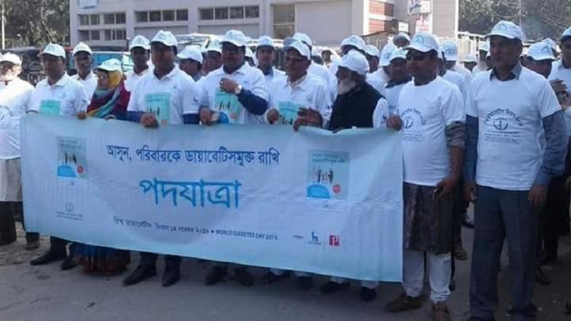 পলাশবাড়ীতে বিভিন্ন কর্মসূচীর মধ্য দিয়ে বিশ্ব ডায়াবেটিস দিবস পালিত