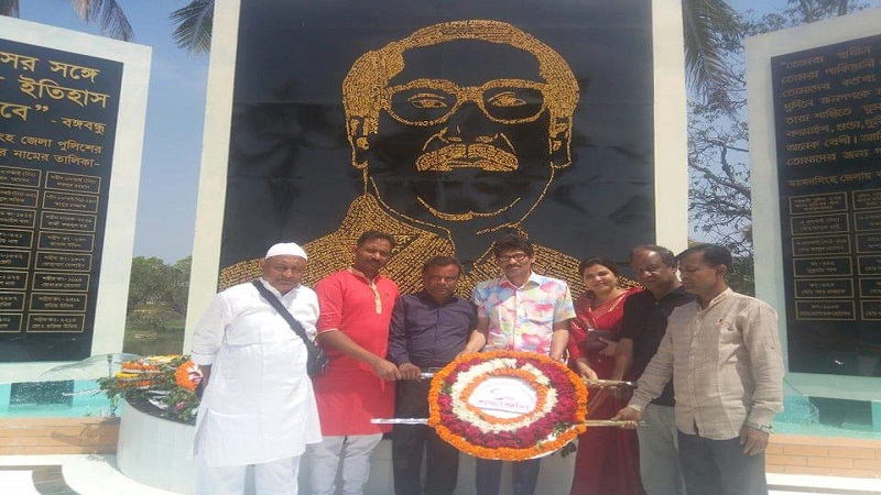 মহানগর প্রেসকাব ময়মনসিংহের চেতনায় অম্লান বঙ্গবন্ধুর প্রতিকৃতিতে শ্রদ্ধাঞ্জলি অর্পণ
