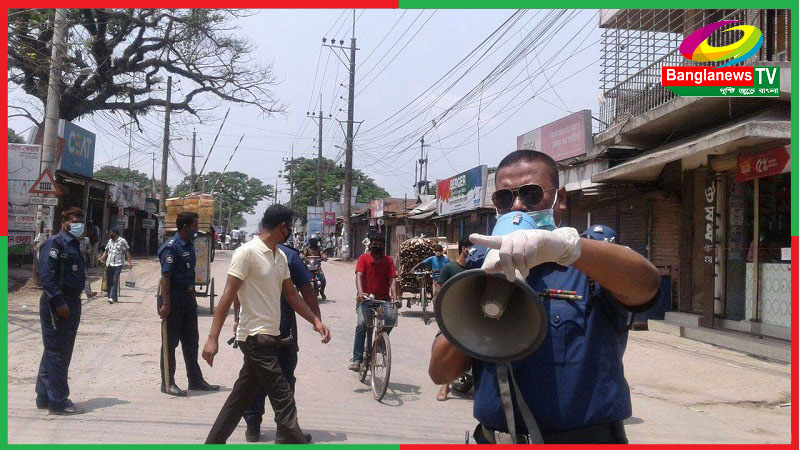 গাইবান্ধায় কঠোর অবস্থানে প্রশাসন