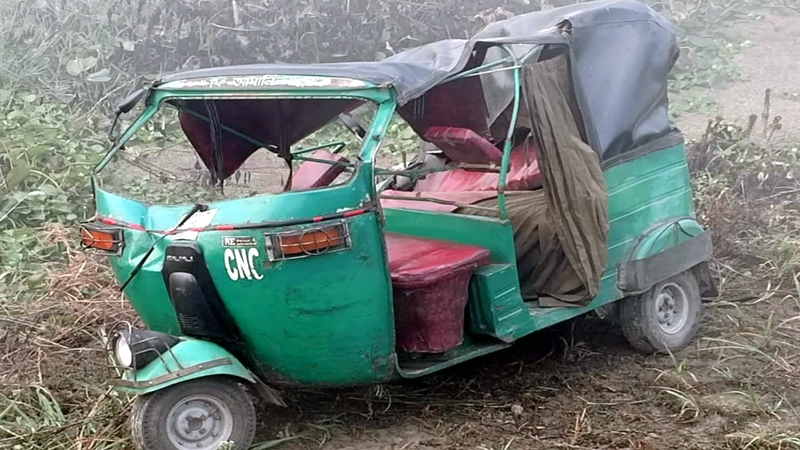 শেরপুরে বাসের ধাক্কায় সিএনজি খাদে: ধুনটের প্রদীপ নি/হ/ত, আহত ১