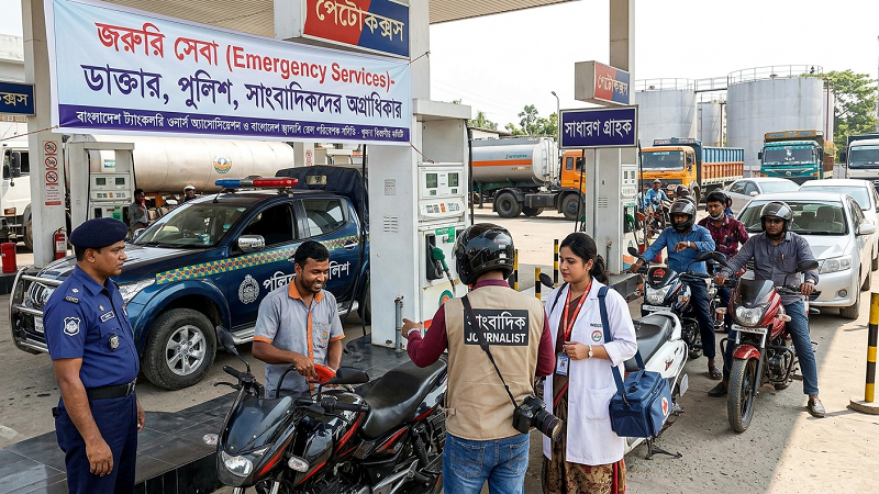 পাম্পে যে পরিচয়পত্র দেখালেই দ্রুত মিলবে জ্বালানি তেল