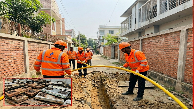 গাজীপুরে তিতাসের অভিযান: ৮০ চুলার অবৈধ সংযোগ বিচ্ছিন্ন